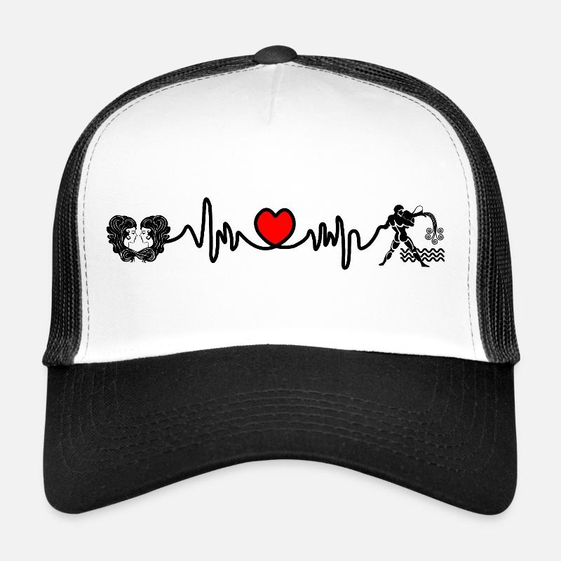 Herzfrequenz Cardio Zwillinge Wassermann Trucker Cap