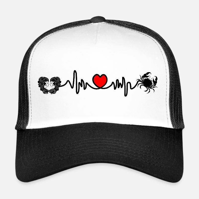 Herzfrequenz Kardio Zwillinge Krebs Trucker Cap