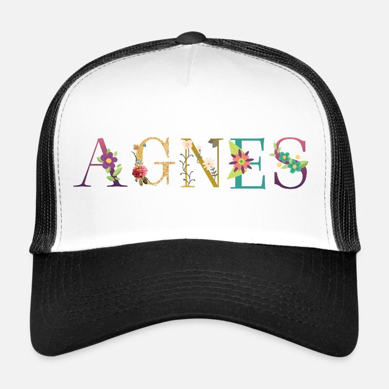 Le nom d’AGNES est fleuri Casquette trucker 