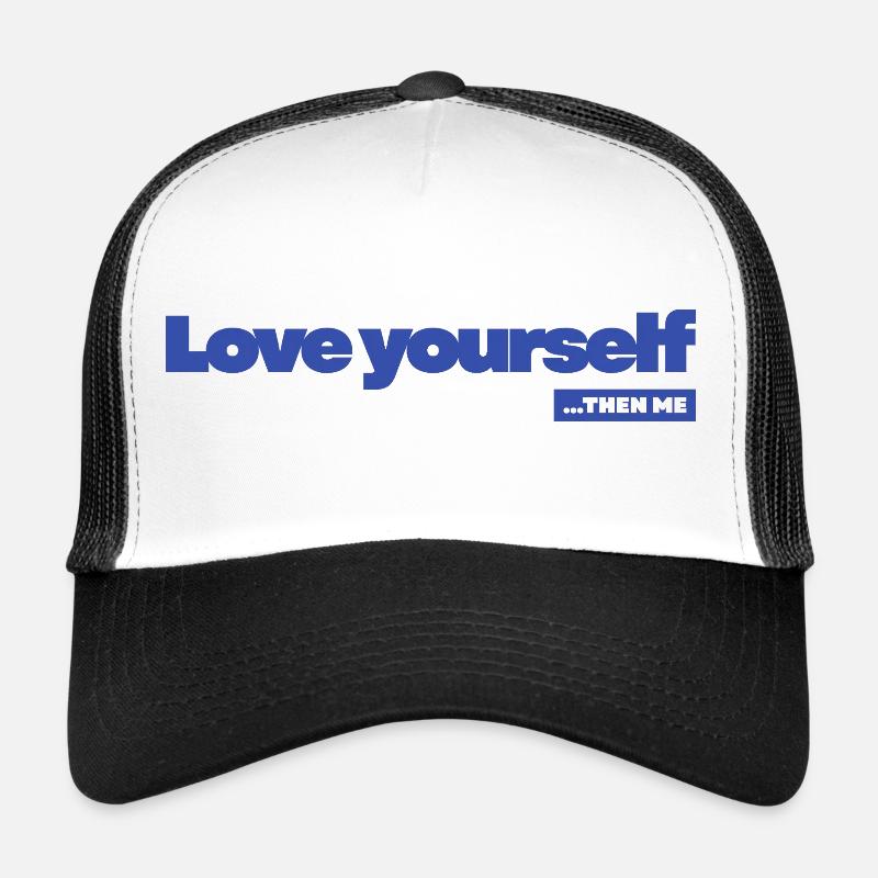 Aimez-vous - Statement Design - Casquette trucker  - blanc/noir