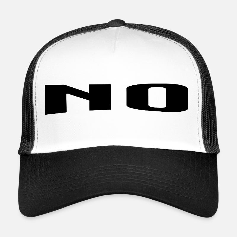 No is also an answer - Trucker Cap - Weiß/Schwarz
