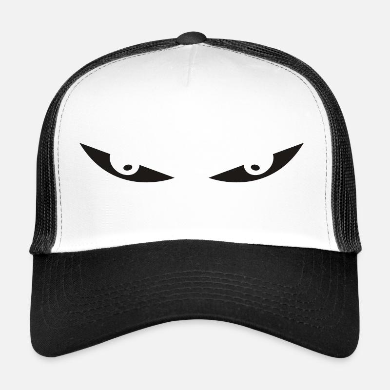 yeux de bande dessinée des yeux smiley Casquette trucker 