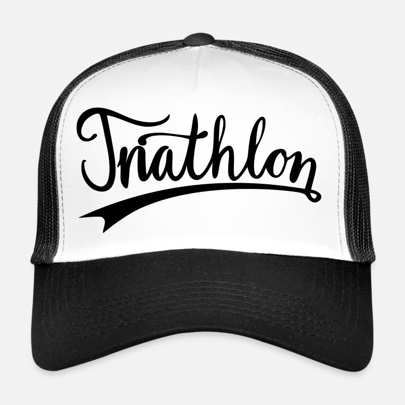 Triathlon Handlettering - Trucker Cap - Weiß/Schwarz