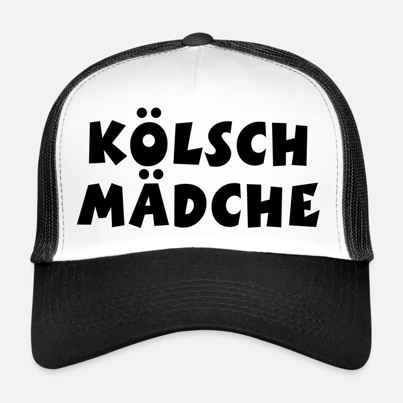 Kölsch Mädche - Ein Mädchen aus Köln - Trucker Cap - Weiß/Schwarz