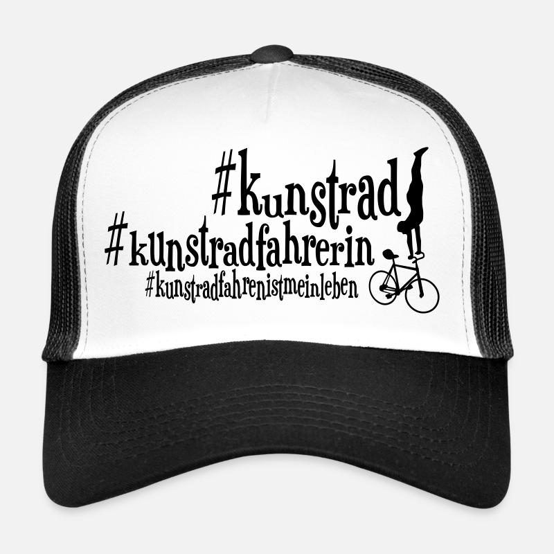 Kunstrad, Kunstradfahren, Hallen #Kunstradfahrerin - Trucker Cap - Weiß/Schwarz