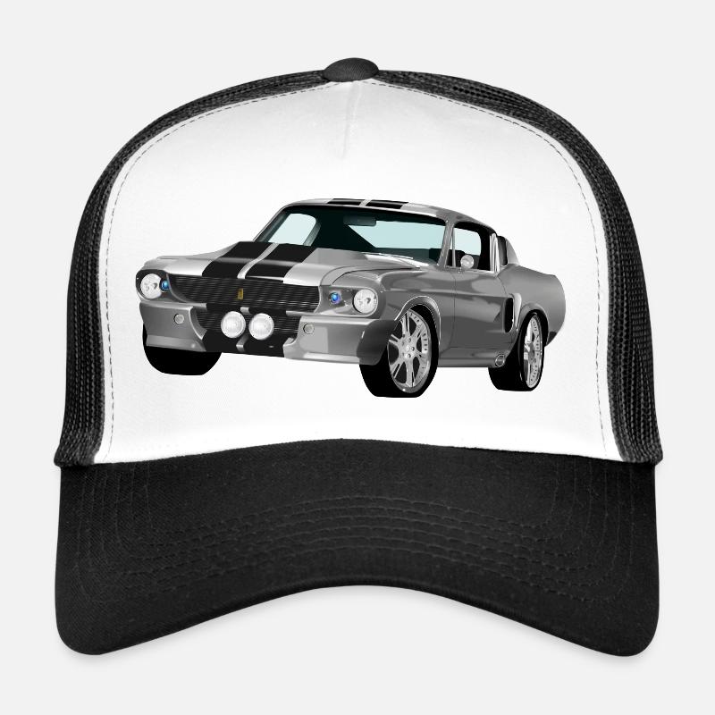 Auto - Trucker Cap - Weiß/Schwarz