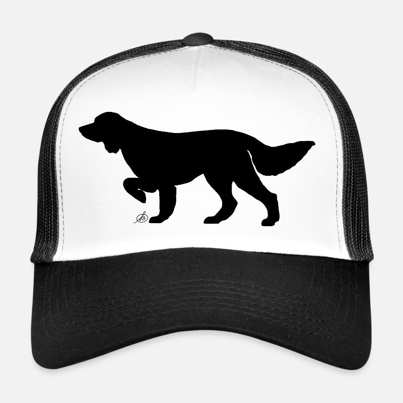 Long haired pointing dog Trucker Cap