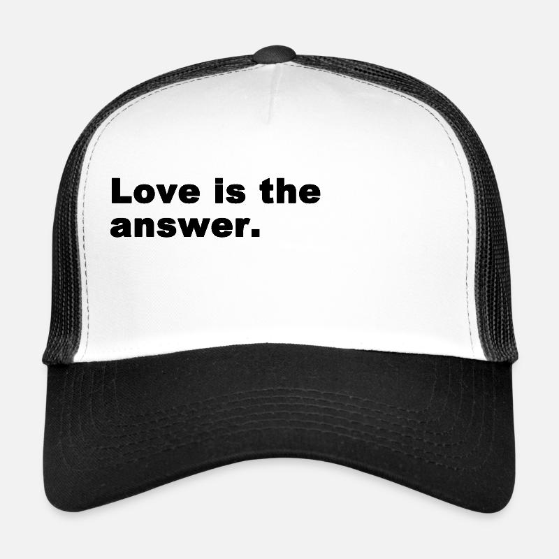 l'amour est la réponse Casquette trucker 