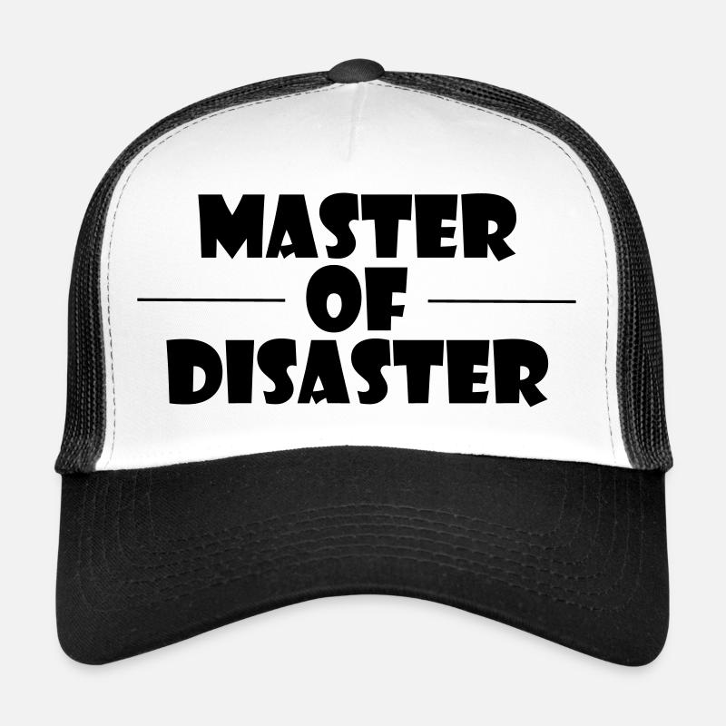 master of disaster - Trucker Cap - Weiß/Schwarz