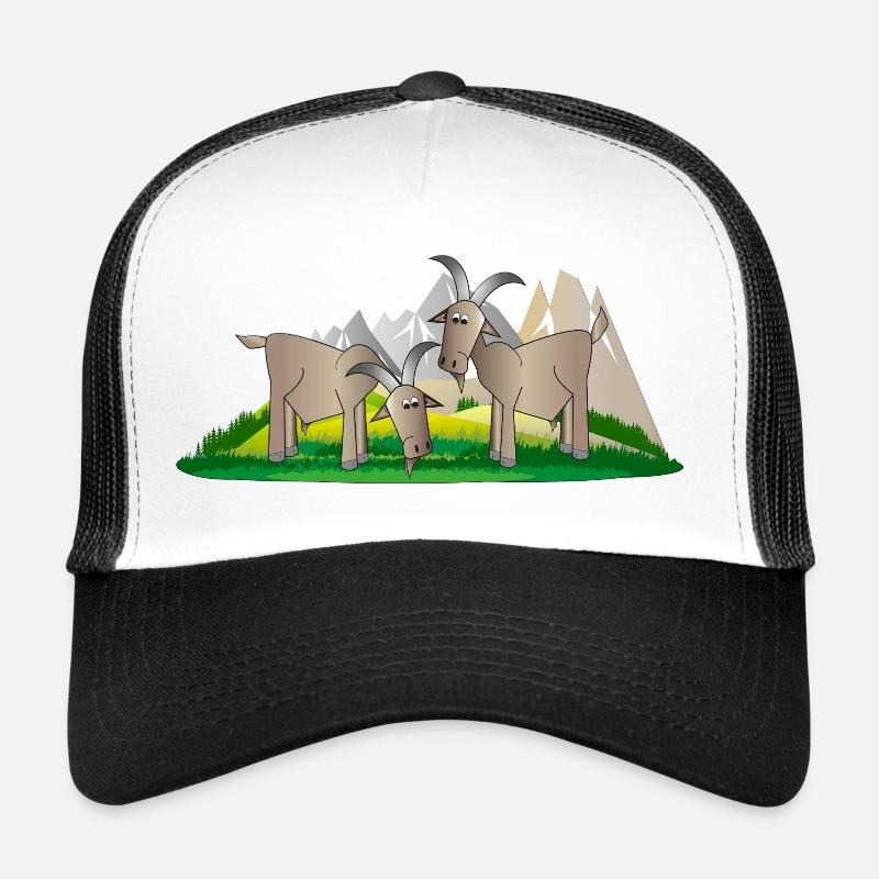 mountain goats - Trucker Cap - white/black