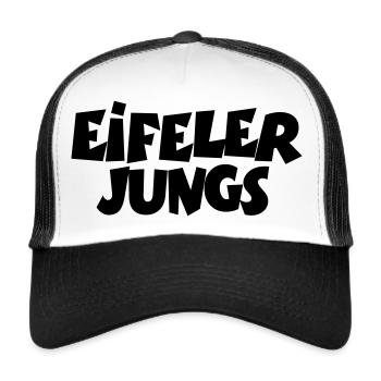 Eifeler Jungs aus der Eifel - Trucker Cap - Weiß/Schwarz - Vorne