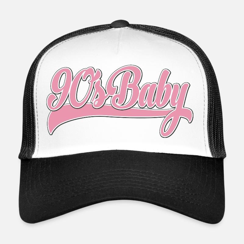 Script rétro rose bébé des années 90 Casquette trucker 