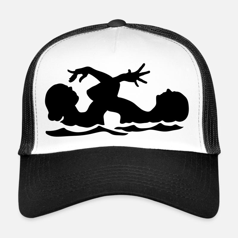 Synchronschwimmen - Trucker Cap - Weiß/Schwarz
