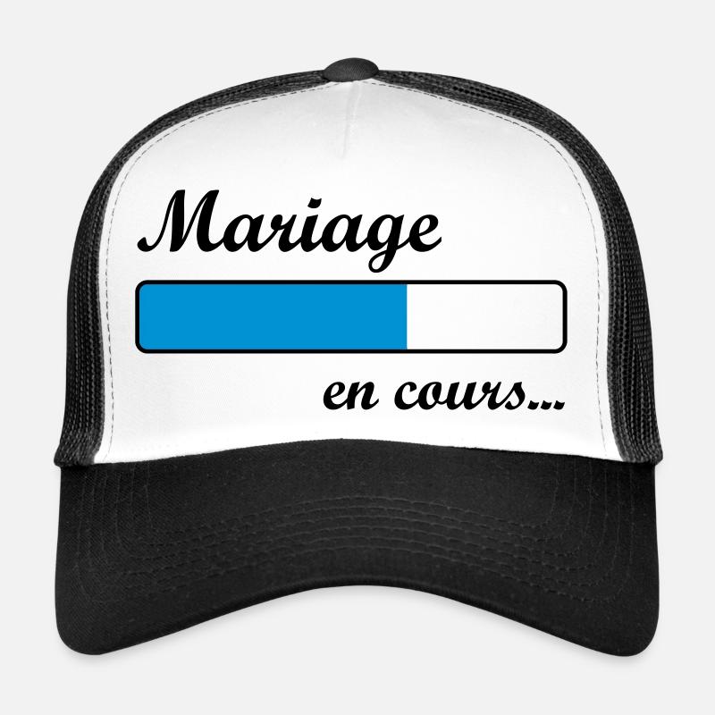 Mariage en cours ... - Casquette trucker  - blanc/noir