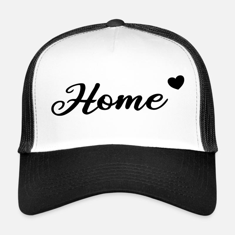 Home Herzchen Schriftzug - Trucker Cap - Weiß/Schwarz