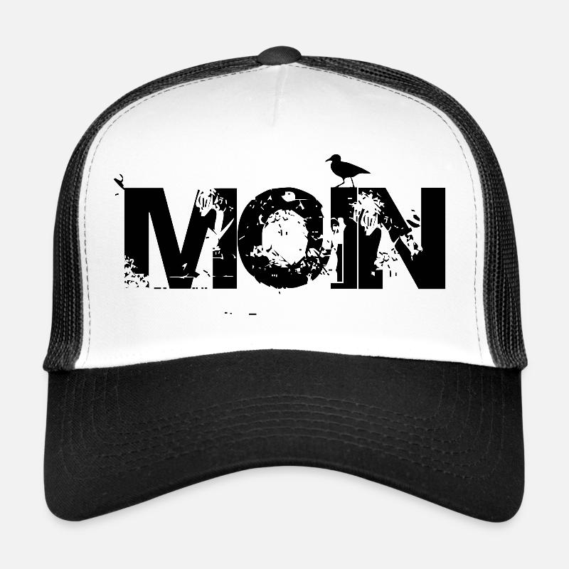MOIN mit Möwe - Trucker Cap - Weiß/Schwarz