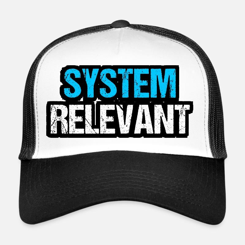 Systemrelevant - Trucker Cap - Weiß/Schwarz