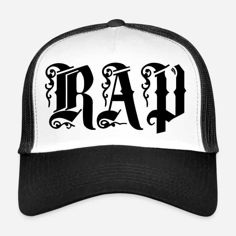 RAP - Casquette trucker  - blanc/noir