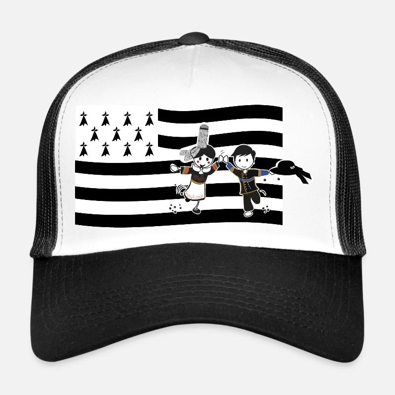 Breton flag - Trucker Cap - white/black