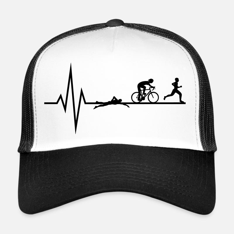 Herzschlag Triathlon - Trucker Cap - Weiß/Schwarz