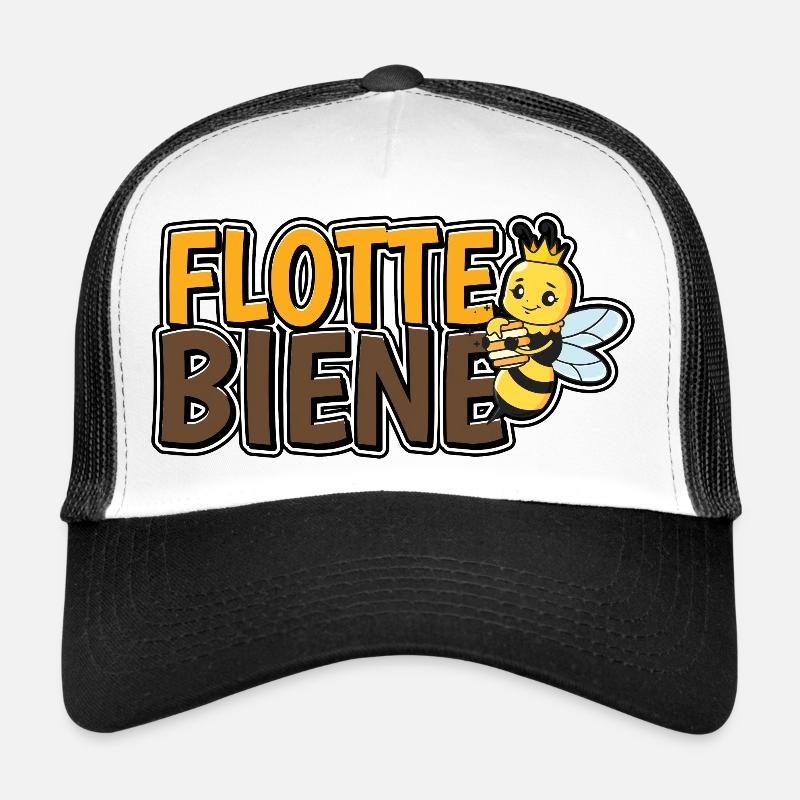 Flotte Biene - Trucker Cap - Weiß/Schwarz
