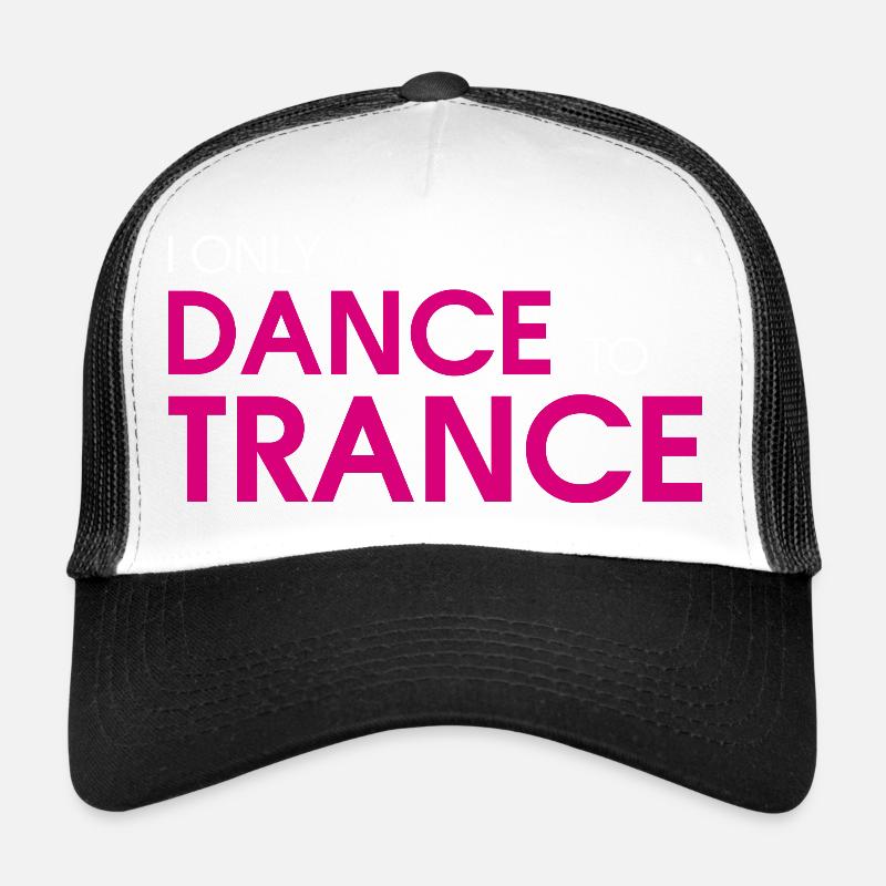 I Only Dance To Trance (pink) - Trucker Cap - Weiß/Schwarz
