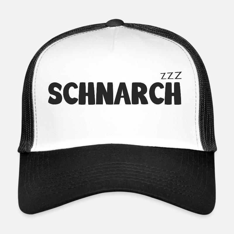 Schnarch zzz - Trucker Cap - Weiß/Schwarz