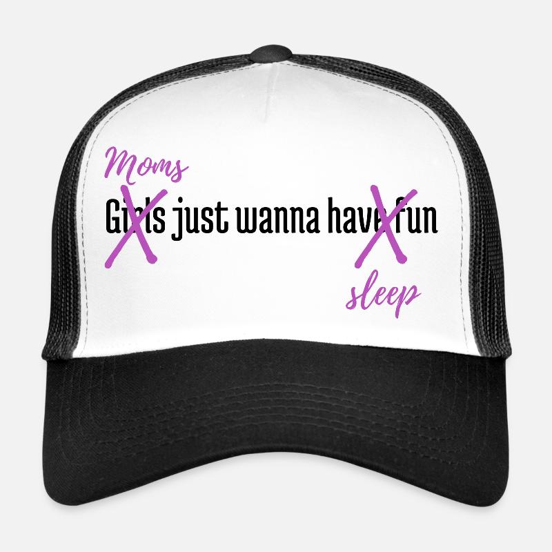 Mums just wanna sleep - Trucker Cap - Weiß/Schwarz
