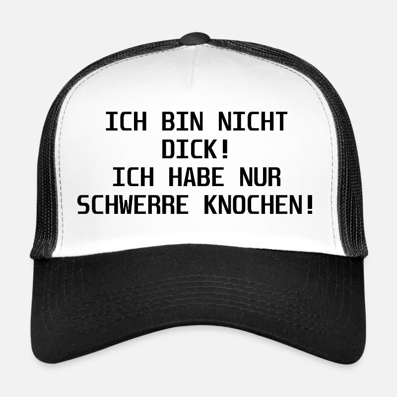 Schwerre knochen - Trucker Cap - Weiß/Schwarz