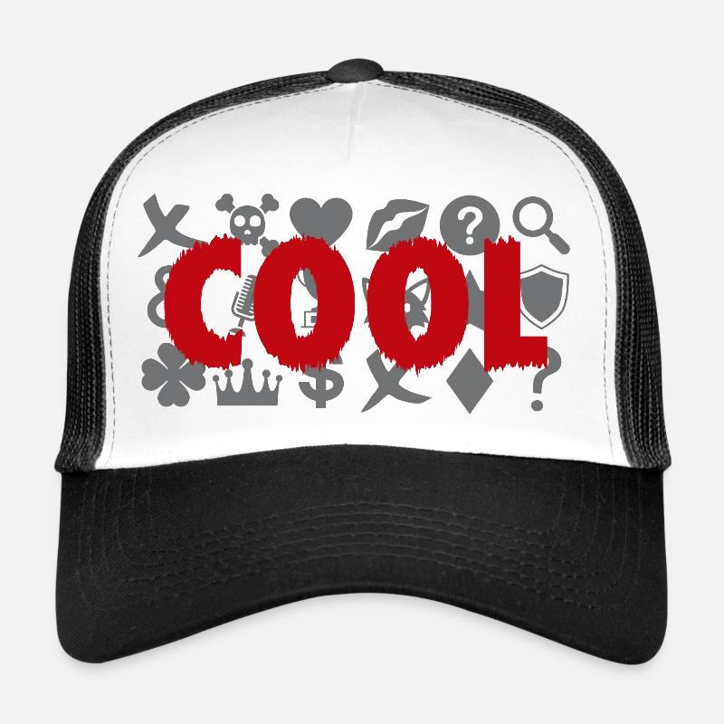 Icônes rouges et grises cool Casquette trucker 
