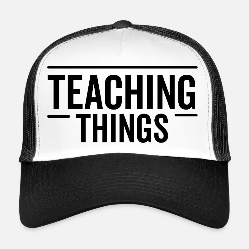 Enseigner des choses - Casquette trucker  - blanc/noir