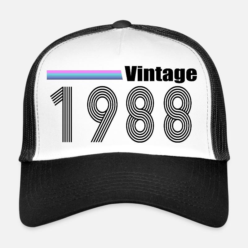 1988 - Casquette trucker - blanc/noir