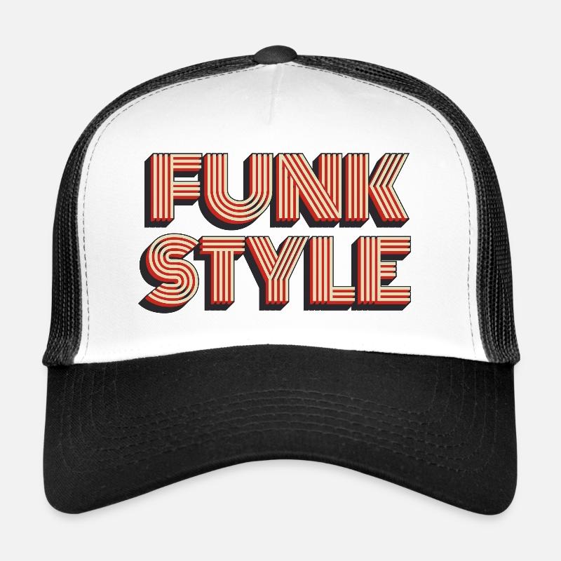 Funk Style - Casquette trucker  - blanc/noir