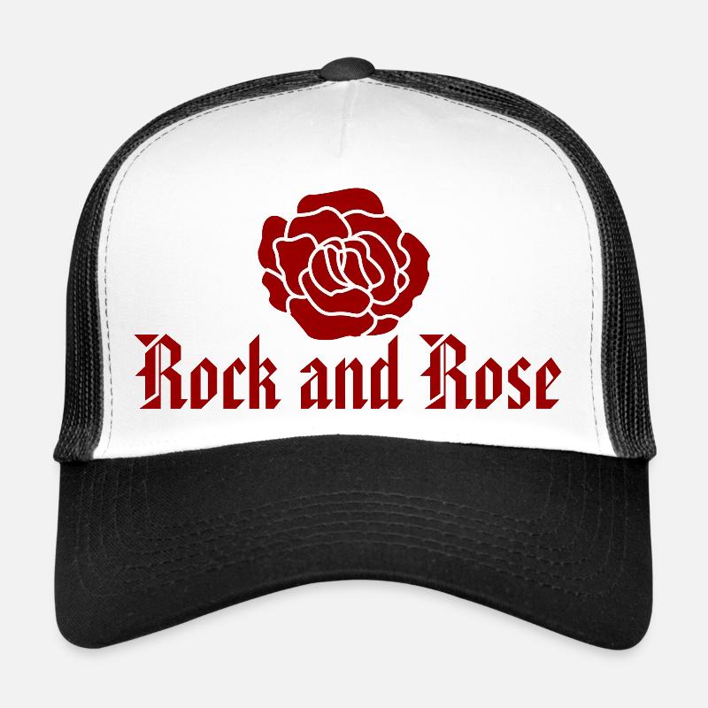 Rock and Rose - Trucker Cap - white/black