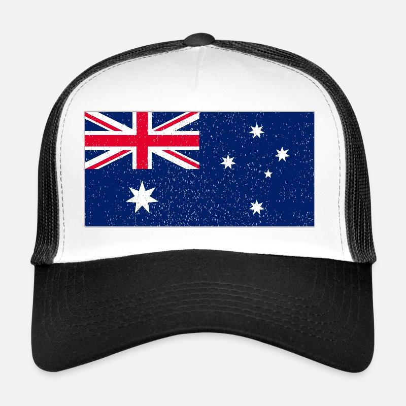 Australien - Trucker Cap - Weiß/Schwarz