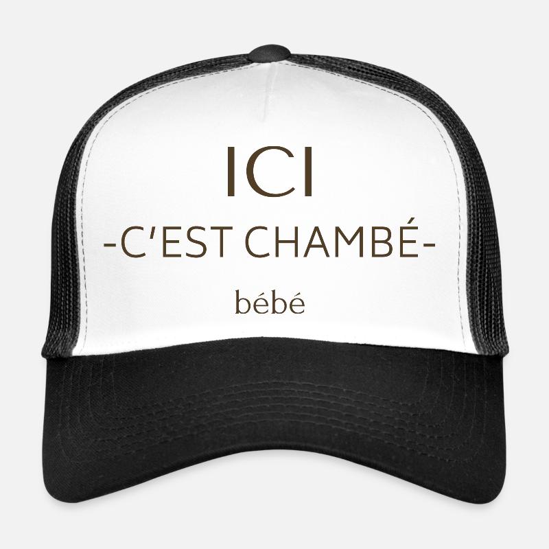 ici cest chambe - Casquette trucker  - blanc/noir