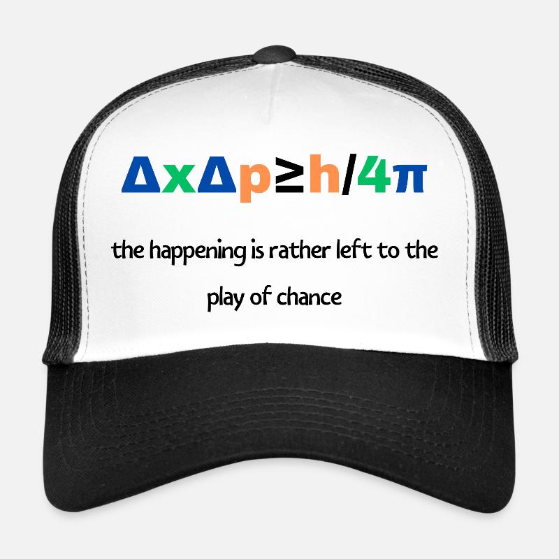 Unbestimmtheitsrelation - Trucker Cap - Weiß/Schwarz