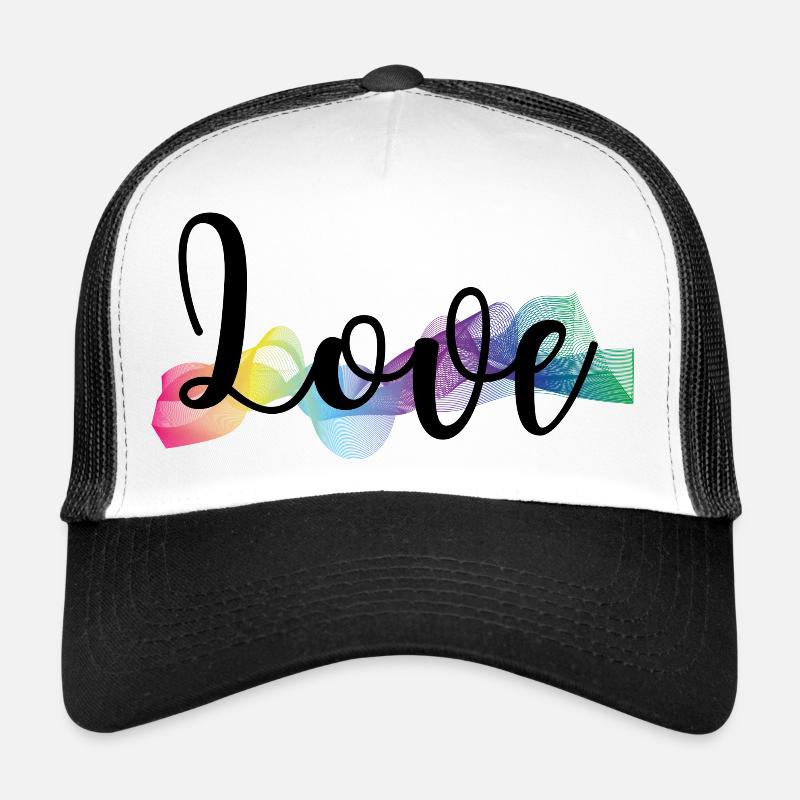 Love bunt - Trucker Cap - Weiß/Schwarz