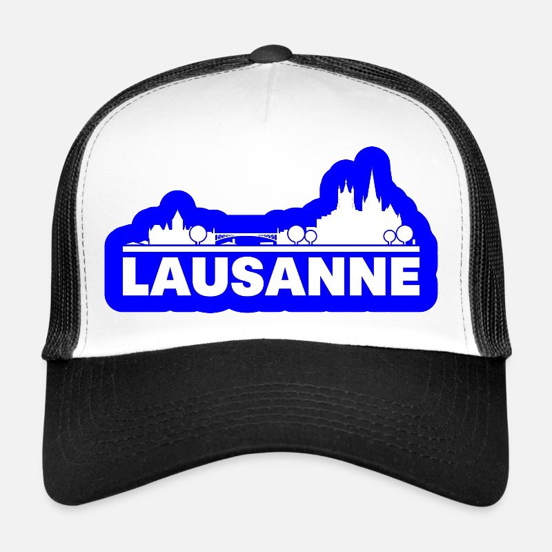 Lausanne - Casquette trucker - blanc/noir