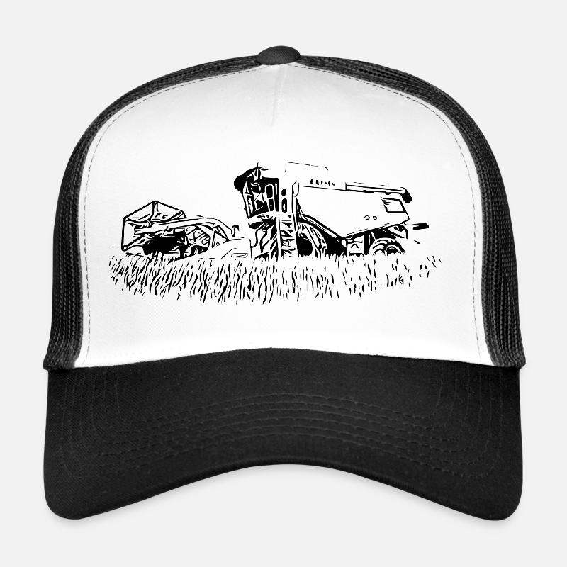 Moissonneuse-batteuse 600 - Casquette trucker  - blanc/noir