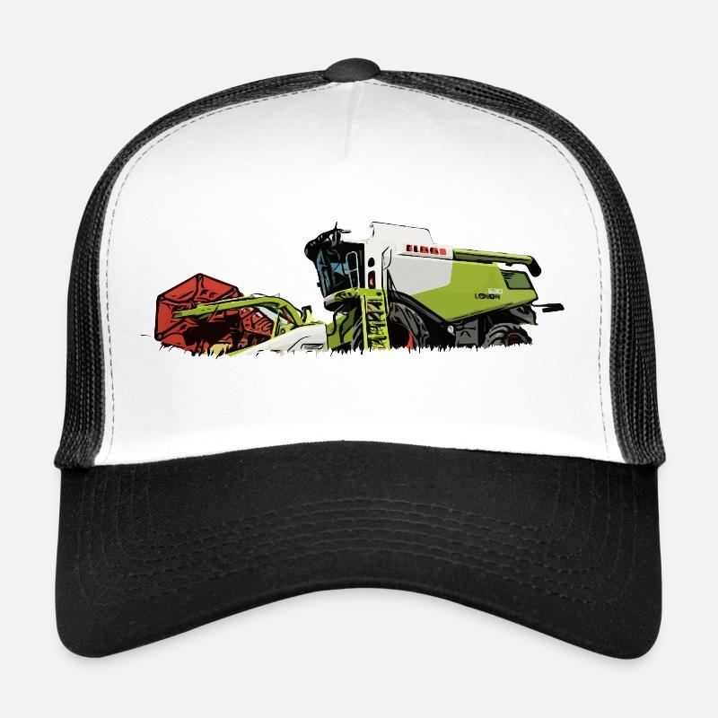 Mähdrescher Claas 630 - Trucker Cap - Weiß/Schwarz