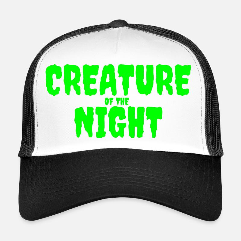 Kreatur der Nacht Horror Text - Trucker Cap - Weiß/Schwarz