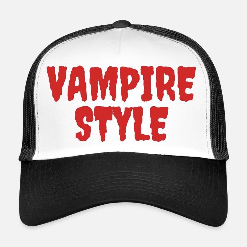 Vampire Style Playful Graphic Design Trucker Cap