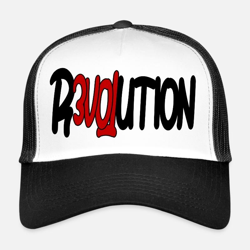 Revolution - Love - Trucker Cap - Weiß/Schwarz