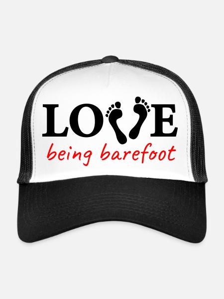 love being barefoot Version 2 - love to be barefoot - Trucker Cap - white/black - Front