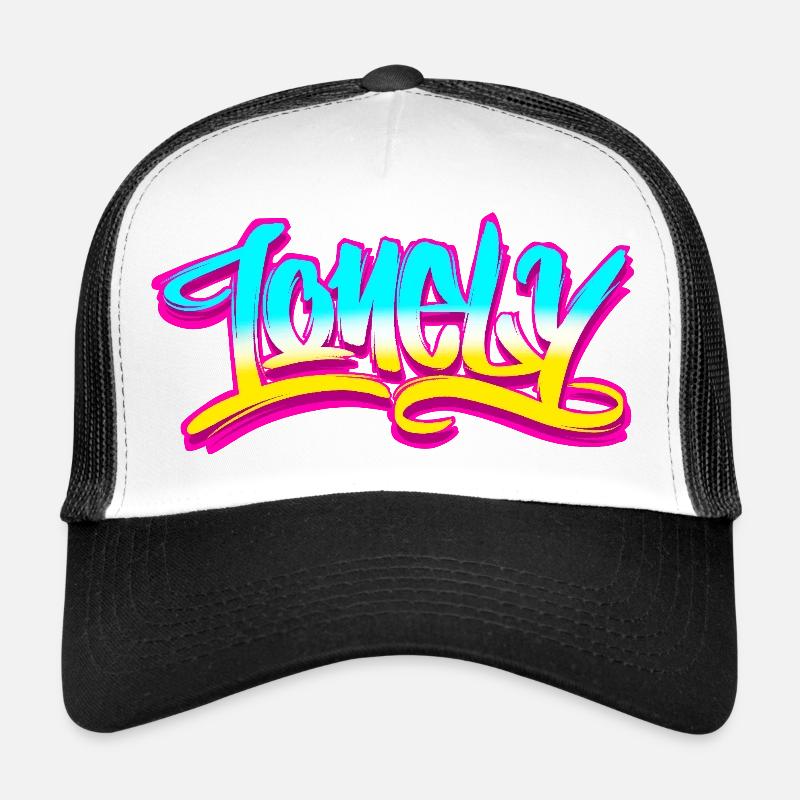 Lonely Sad Aesthetic Graffiti Lettering Handstyl Trucker Cap