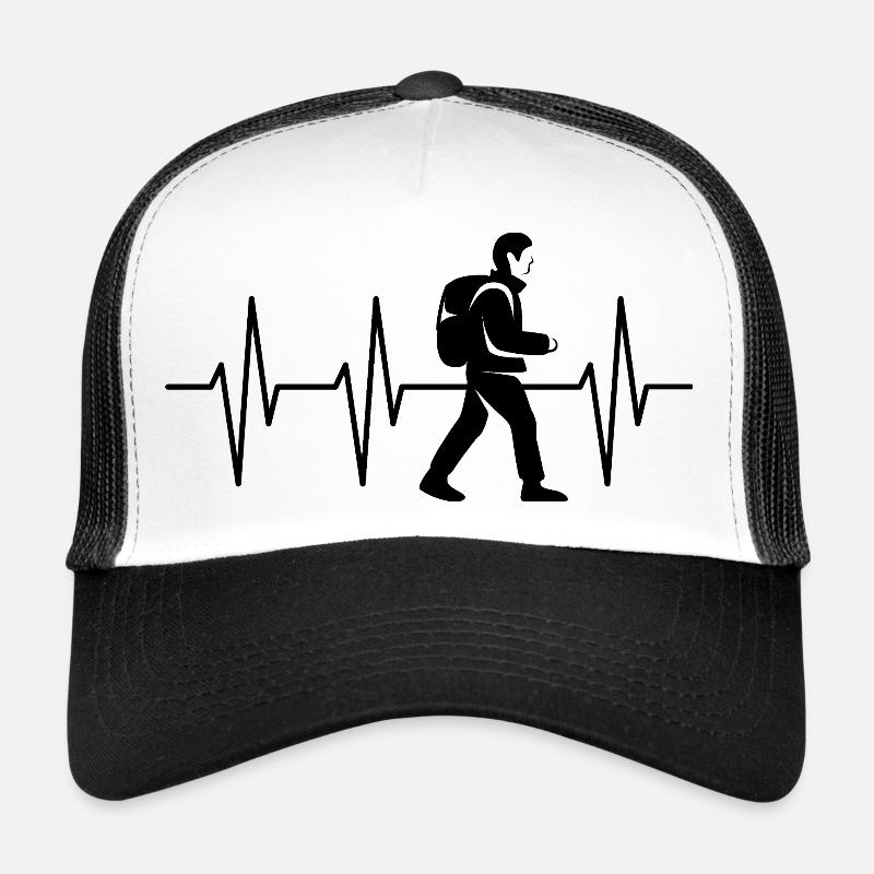 Wanderer mit Herzschlag - Wanderliebe Puls Trucker Cap
