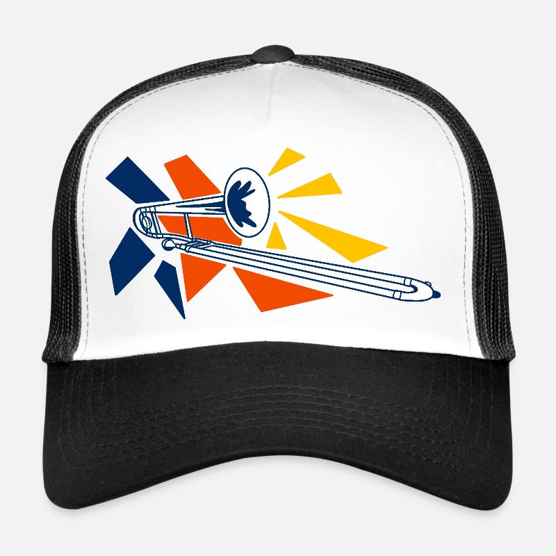 Trombone Pop Art - Trucker Cap - white/black