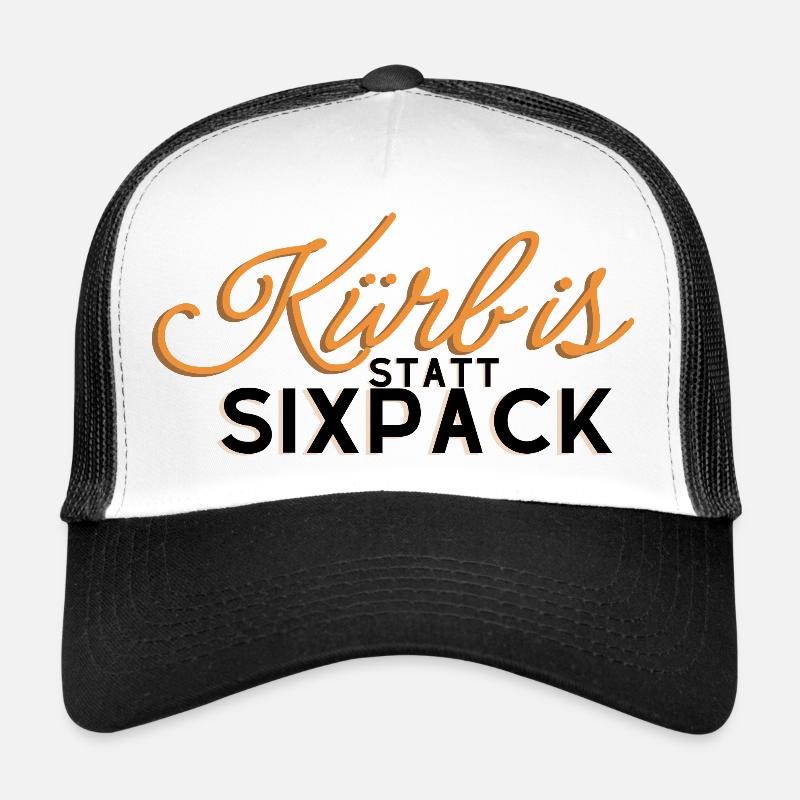 Kürbis statt Sixpack - Trucker Cap - Weiß/Schwarz
