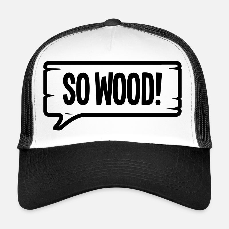 SO WOOD! - Trucker Cap - white/black